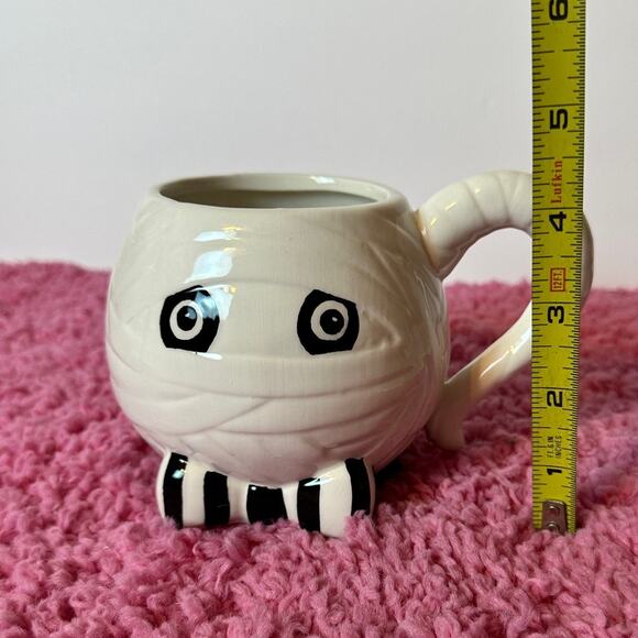 Halloween MUMMY Mug by Global Amici Ceramic Coffee Cup Decorative Kitchen White - Picture 5 of 8